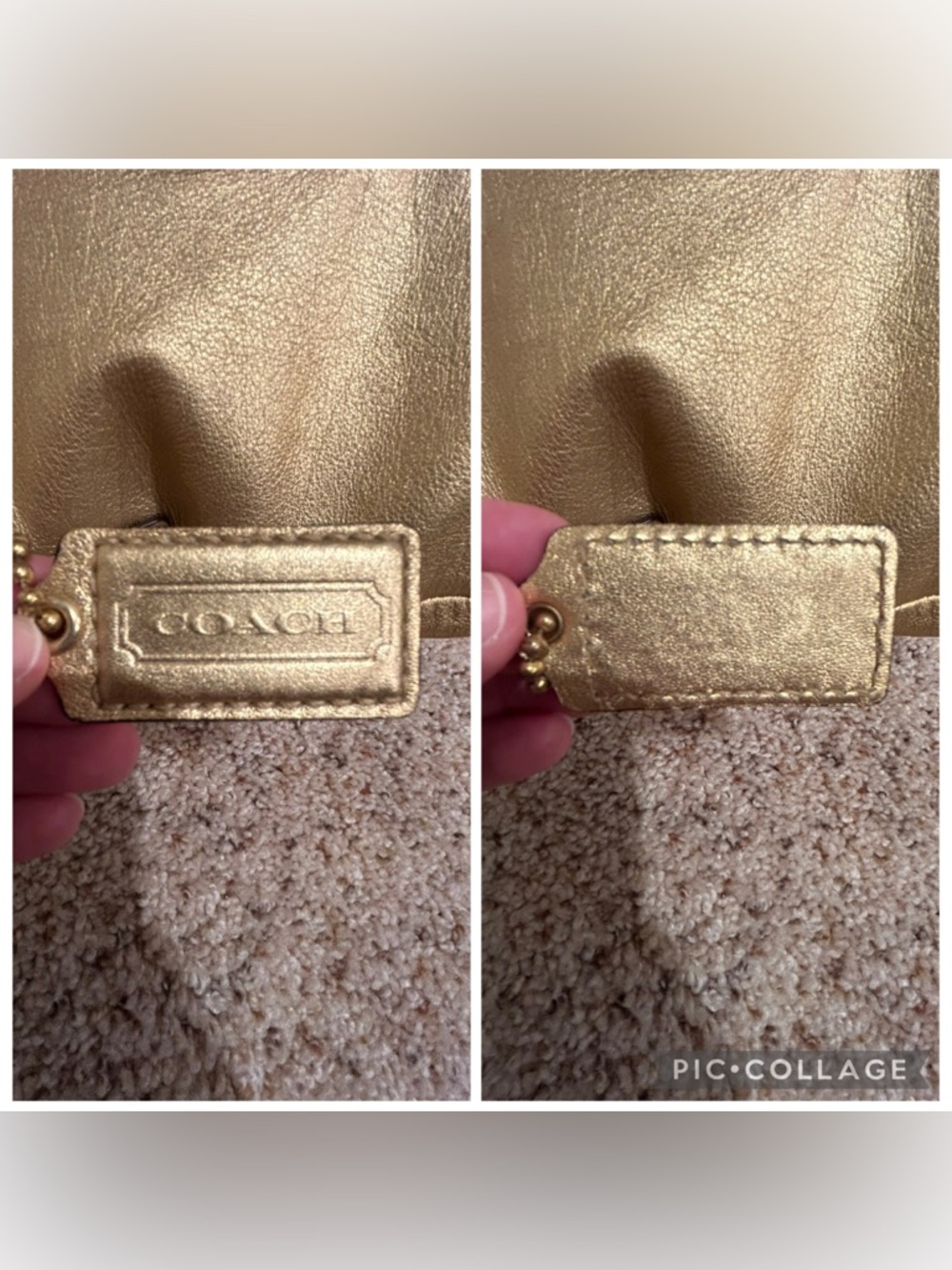 Coach Ergo Convertible Tote in Yellow Gold Metallic - Picture 11 of 16